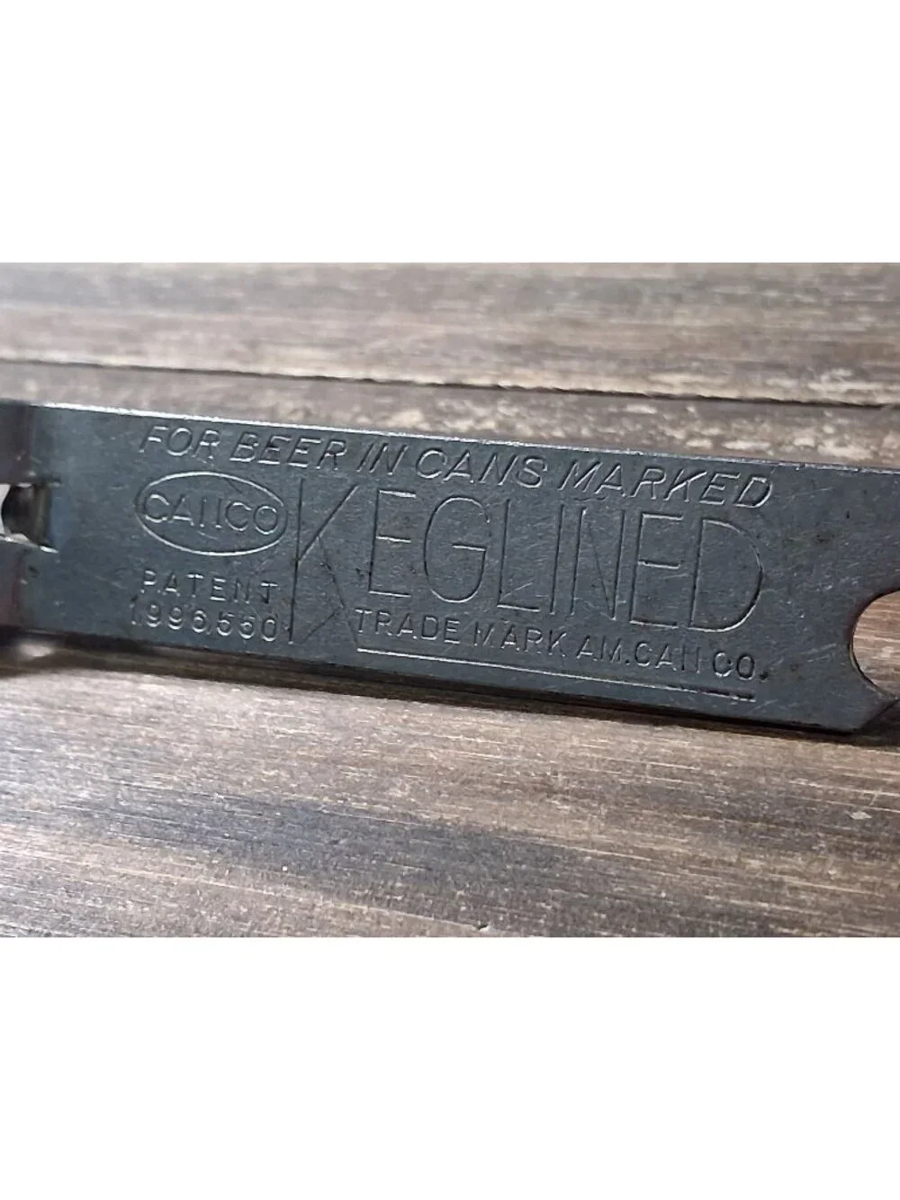 Vintage Canco Keglined Beer Bottle Opener Silver Tone Church Key